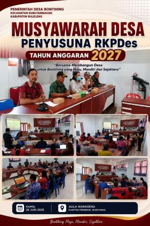 MUSYAWARAH DESA PENYUSUNAN RKPDES TAHUN ANGGARAN 2027 DESA BONTIHING